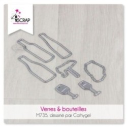 Matrice de coupe Scrapbooking carterie - Verres & bouteilles