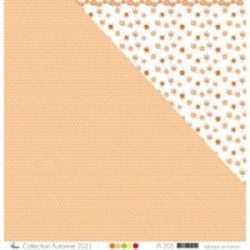 Papier imprimé Scrapbooking Carterie - "Gouttes d'eau orange stylisées"