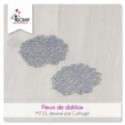 Matrice de coupe Scrapbooking carterie - Fleurs de dahlias
