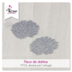 Matrice de coupe Scrapbooking carterie - Fleurs de dahlias