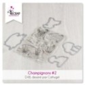 Duo de tampons et matrices de coupe assorties «Champignons 2» avec des ensembles de champignons
