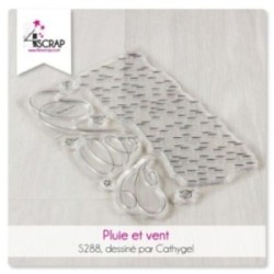 Tampon transparent Scrapbooking Carterie  - Pluie et vent