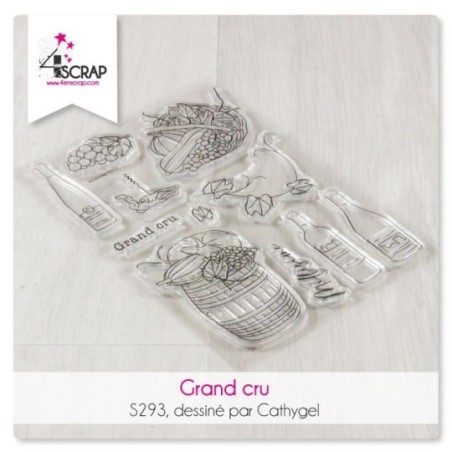 Tampon transparent Scrapbooking Carterie  - Grand cru