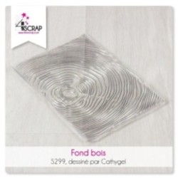Tampon transparent Scrapbooking Carterie  -  Fond bois