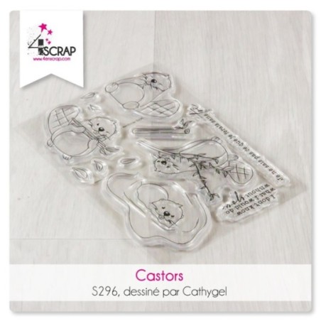 Tampon transparent Scrapbooking Carterie  - Castors