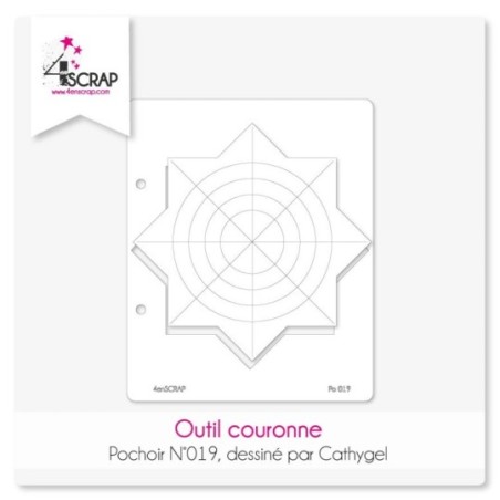 Pochoir Scrapbooking Carterie - Outil couronne