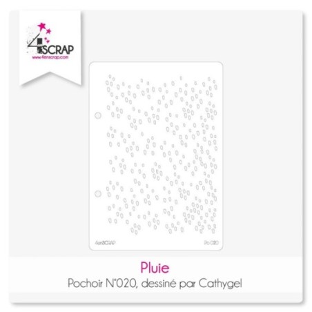 Pochoir Scrapbooking Carterie - Pluie