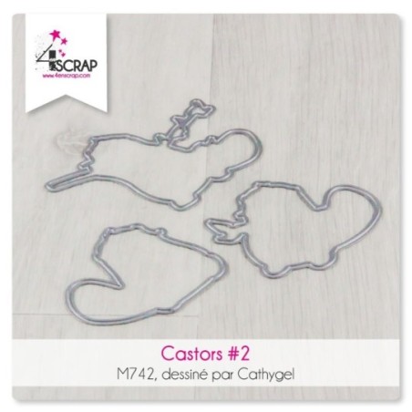 Matrice de coupe Scrapbooking carterie -  Castors 2