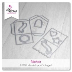 Matrice de coupe Scrapbooking Carterie boite cadeau oiseau - Nichoir Matrice de coupe Scrapbooking Carterie boite cadeau oiseau - Nichoir
