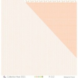 Printed paper "White mesh on salmon background" - Scrapbooking Cardboard