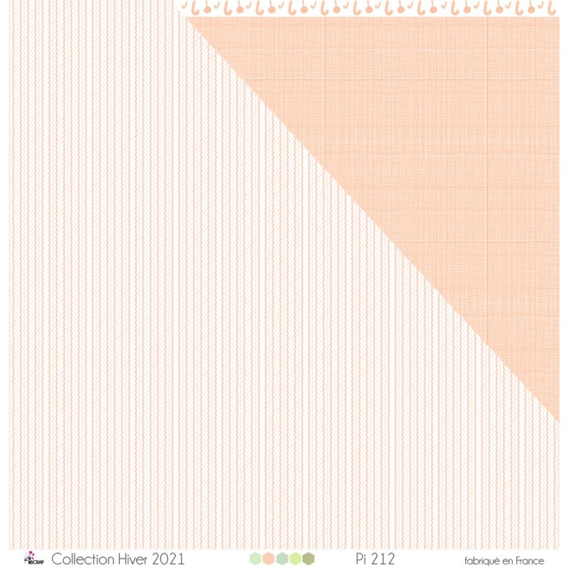 Printed paper "White mesh on salmon background" - Scrapbooking Cardboard Printed paper "White mesh on salmon background" - Scrapbooking Cardboard