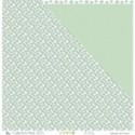 Papier imprimé "Edelweiss vert sur fond blanc" - Scrapbooking Carterie