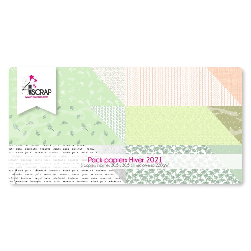 Winter 2021 Printed Paper Pack - Scrapbooking Carterie Winter 2021 Printed Paper Pack - Scrapbooking Carterie