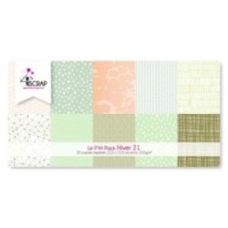 Pack Papier Imprimé Hiver 2021 P'tit pack -Scrapbooking Carterie