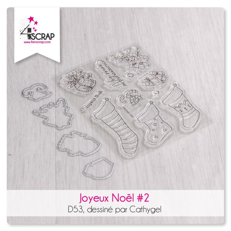 Marry Christmas 2- Transparent stamp & die Scrapbooking Carterie Marry Christmas 2- Transparent stamp & die Scrapbooking Carterie