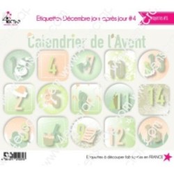 Décembre jour après jour 4 - Etiquettesà découper Scrapbooking Carterie