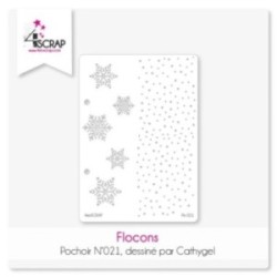 Pochoir Flocons - Scrapbooking Carterie