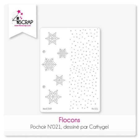 Pochoir Flocons - Scrapbooking Carterie