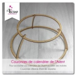 Couronnes de calendrier de l'avent- A customiser Scrapbooking Carterie home déco