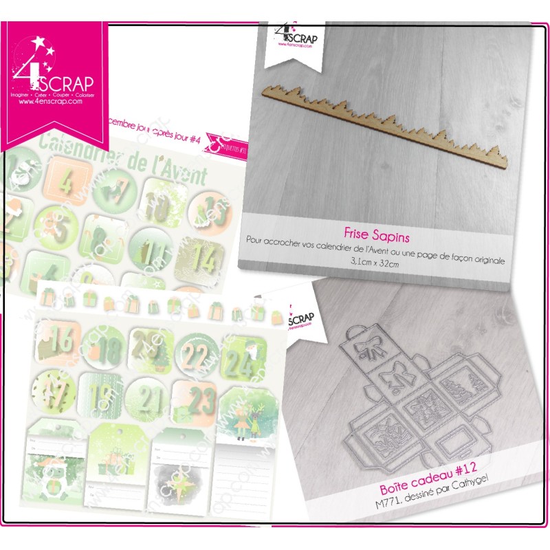 Pack "A home-made advent calendar" - Scrapbooking Carterie Pack "A home-made advent calendar" - Scrapbooking Carterie