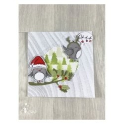 Pochoir Sapins - Scrapbooking Carterie