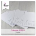 French Birthday calendar XL - To customize Scrapbooking Carterie