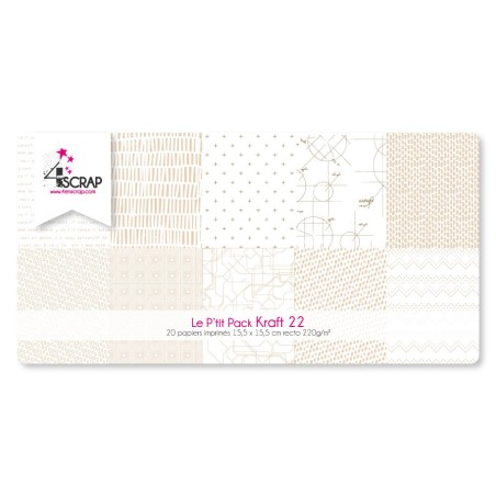 P'tit pack Kraft Anniversaire 2022 Imprimé-Papier Scrapbooking Carterie