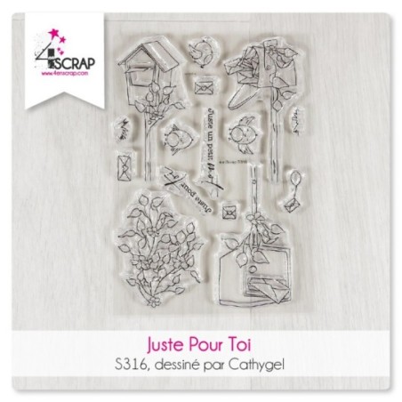 Juste Pour Toi - Tampon transparent Scrapbooking Carterie