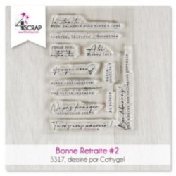 Bonne Retraite 2 - Tampon transparent Scrapbooking Carterie