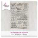 Des Pétales de Bonheur - Tampon transparent Scrapbooking Carterie
