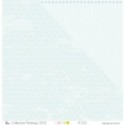 "Fleurs de printemps blanches sur fond bleu vert" - Papier imprimé Scrapbooking Carterie