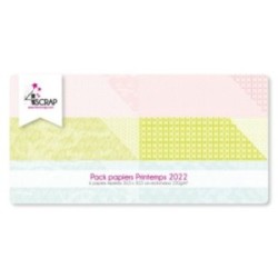 Pack Printemps 2022 Imprimé - Papier Scrapbooking Carterie