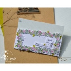 Cadres Fleuris - Tampon transparent Scrapbooking Carterie