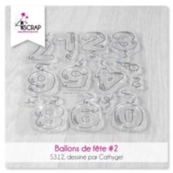 Ballons de fête - Tampon transparent Scrapbooking Carterie