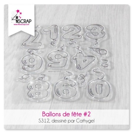 Ballons de fête - Tampon transparent Scrapbooking Carterie