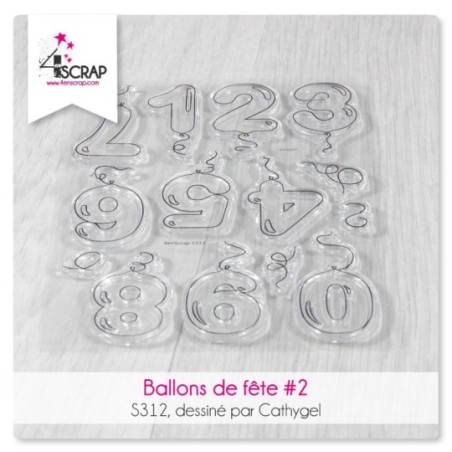 Celebration balloons 2- Clear stamp Scrapbooking Card making