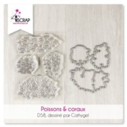 Poissons & Coraux - Duo tampons transparents et die