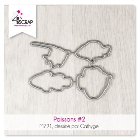 Poissons 2 - Matrice de coupe Scrapbooking Carterie