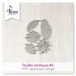 Feuilles exotiques 3 - Matrice de coupe Scrapbooking Carterie