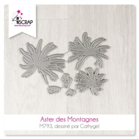 Aster des montagnes - Matrice de coupe Scrapbooking Carterie