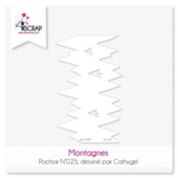 Montagnes - Pochoir Scrapbooking Carterie