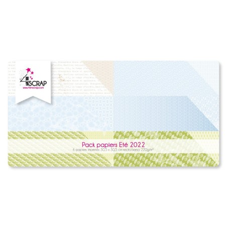 Pack Ete 2022 Imprimé - Papier Scrapbooking Carterie