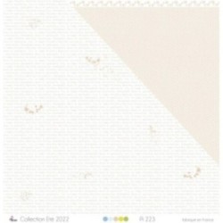 Printed paper "White mesh on salmon background" - Scrapbooking Cardboard