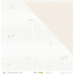 "Texte tacheté kraft sur fond blanc" - Papier imprimé Scrapbooking Carterie