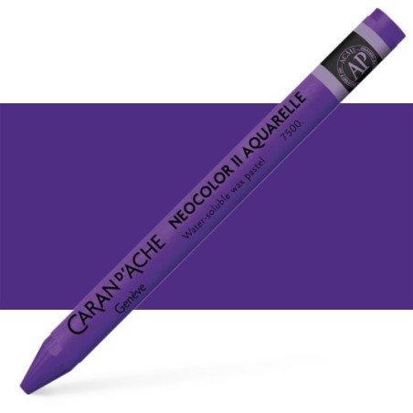 Neocolors II Eggplant Purple Pencil - Watercolor Scrapbooking Cardboard