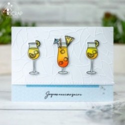 Cocktails - Tampon transparent Scrapbooking Carterie