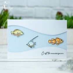 Nager dans le bonheur - Tampon transparent Scrapbooking Carterie