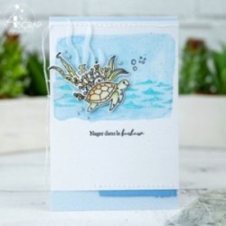 Swimming with Happiness- Clear stamp Scrapbooking Card making