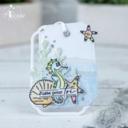 Nager dans le bonheur - Tampon transparent Scrapbooking Carterie