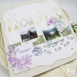 Montagnes - Pochoir Scrapbooking Carterie